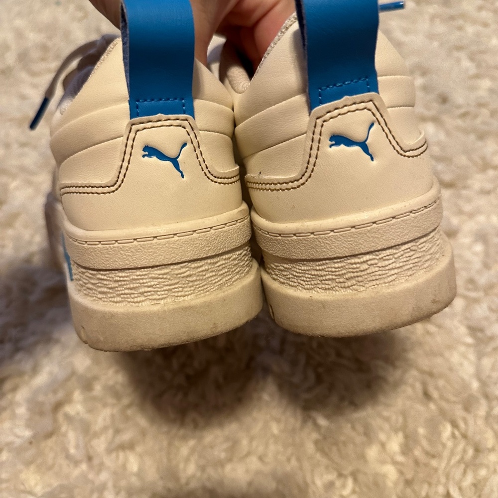Puma White Platform Sneakers with Blue Accents - Picture 6 of 6